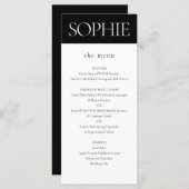 Personalisierter Gastname Elegant Wedding Menu Menükarte (Vorne/Hinten)
