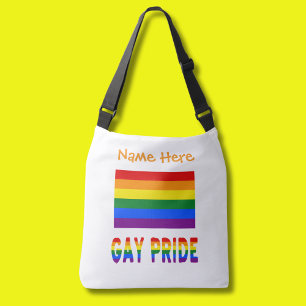 Personalisierter Gay-Pride-Regenbogen Tragetaschen Mit Langen Trägern