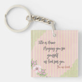 Personalisierter Gebetskorb Schlüsselanhänger (Vorderseite)