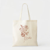 Personalisierter Geburtmonat Blume June Boho Tragetasche (Vorne)