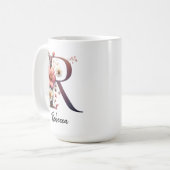Personalisierter Geburtsblumen-Becher, Wildblumen- Kaffeetasse (Vorderseite Links)