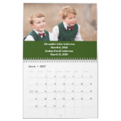 Personalisierter Geburtskalender Kalender (Mär 2027)