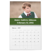 Personalisierter Geburtskalender Kalender (Feb 2027)