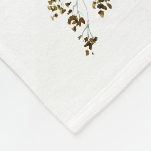 Personalisierter Geburtsstat Pink Floral Boho Baby Fleecedecke (Ecke)