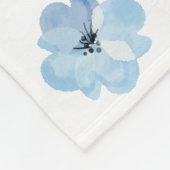 Personalisierter Geburtsstats Baby Elephant Blue G Fleecedecke (Ecke)