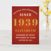 Personalisierter Geburtstag 1939: Fügen Sie Ihren  Karte (Gelbe Blume)