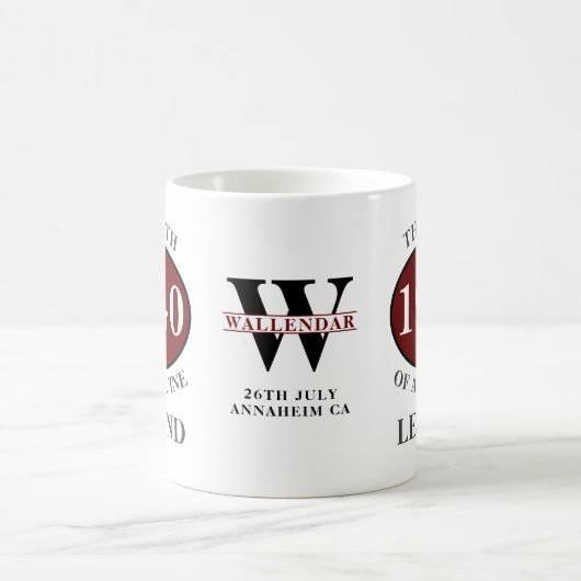Personalisierter Geburtstag 1940 Eigenes Monogramm Kaffeetasse (Mittel)