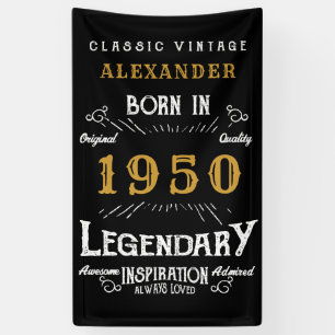 Personalisierter Geburtstag 1950 Legendär gestört Banner
