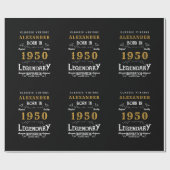 Personalisierter Geburtstag 1950 Legendär gestört Geschenkpapier (Flach)