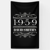Personalisierter Geburtstag 1959 für Männer Banner (Vertikal)
