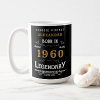 Personalisierter Geburtstag 1960 Name Legendary hi