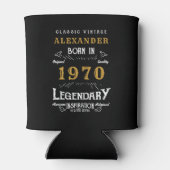 Personalisierter Geburtstag 1970 Name Legendary hi Dosenkühler (Rückseite)