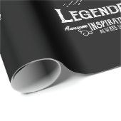 Personalisierter Geburtstag 1970 Name Legendary hi Geschenkpapier (Rolleneckpunkt)