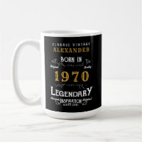Personalisierter Geburtstag 1970 Name Legendary hi