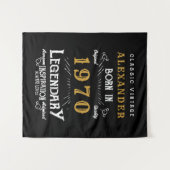Personalisierter Geburtstag 1970 Name Legendary hi Wandteppich (Vorderseite (Horizontal))