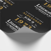 Personalisierter Geburtstag 1973 Name Legendär hin Geschenkpapier (Ecke)