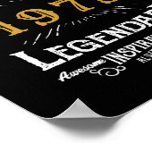 Personalisierter Geburtstag 1973 Name Legendär hin Poster (Ecke)