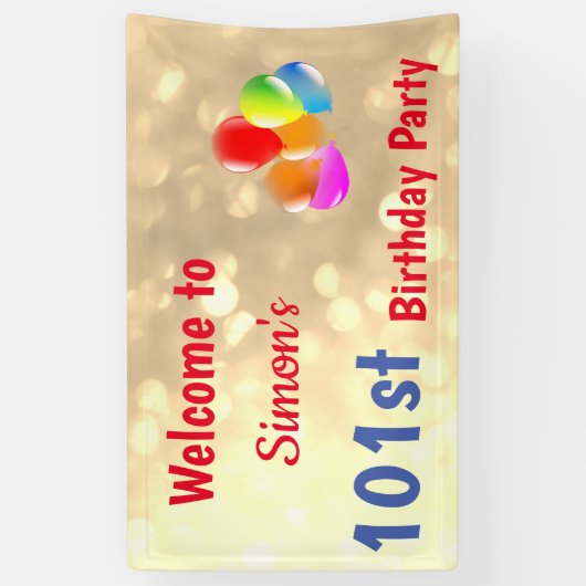 Personalisierter Geburtstag Banner (Vertikal)