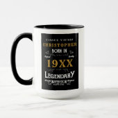 Personalisierter Geburtstag Bester Vater je Legend Tasse (Links)