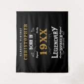 Personalisierter Geburtstag Bester Vater je Legend Wandteppich (Vorderseite)