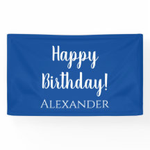 Personalisierter Geburtstag Blue Happy Birthday