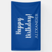 Personalisierter Geburtstag Blue Happy Birthday Banner (Vertikal)