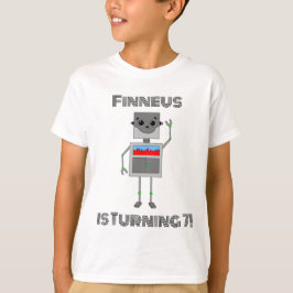Personalisierter Geburtstag Boy Robot Themed T-Shirt
