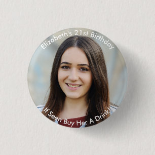 Personalisierter Geburtstag Button