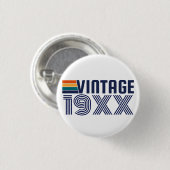 Personalisierter Geburtstag Button (Vorne & Hinten)