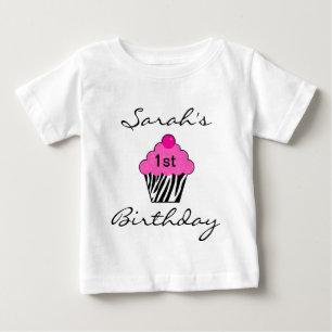 Personalisierter Geburtstag Cupcake T - Shirt