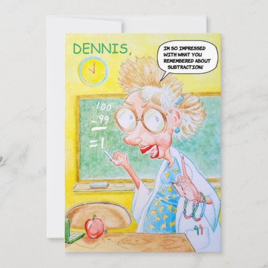 Personalisierter Geburtstag Danke Karte (Vorderseite)