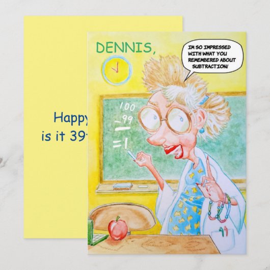 Personalisierter Geburtstag Danke Karte (Vorne/Hinten)