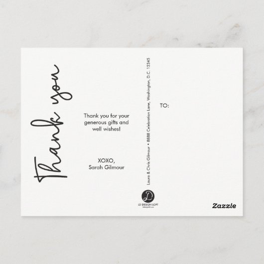 Personalisierter Geburtstag der Girl Postkarte (Rückseite)