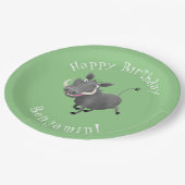 Personalisierter Geburtstag der Sonnenkünstlerin Pappteller (Schrägansicht)