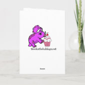 Personalisierter Geburtstag des Dinosauriers Girl Karte (Rückseite)