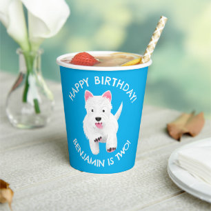 personalisierter Geburtstag des niedlichen Westhoc Pappbecher