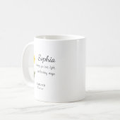 Personalisierter Geburtstag Dezember Narzisse Kaffeetasse (Vorderseite Links)