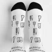 Personalisierter Geburtstag Doodle Art Custom Socken (Oben)
