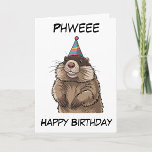 personalisierter Geburtstag eines lächelnden Marmo Karte