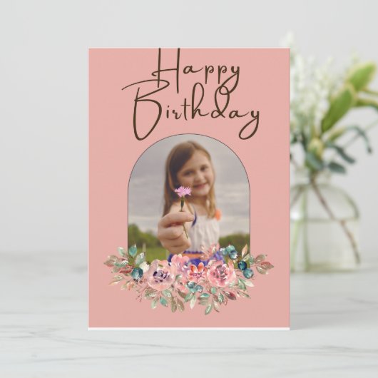 Personalisierter Geburtstag Einladung (Stehend Vorderseite)