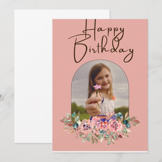 Personalisierter Geburtstag Einladung (Vorne/Hinten)