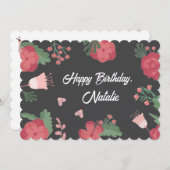 Personalisierter Geburtstag Einladung (Vorne/Hinten)