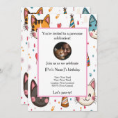 Personalisierter Geburtstag Einladung mit Foto (Vorne/Hinten)