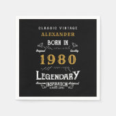 Personalisierter Geburtstag Fügen Sie Ihren Namen Serviette (Vorderseite)