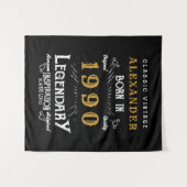 Personalisierter Geburtstag Fügen Sie Ihren Namen Wandteppich (Vorderseite (Horizontal))