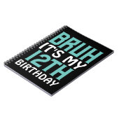 Personalisierter Geburtstag Funny Bruh Es ist mein Notizblock (Linke Seite)