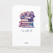 Personalisierter Geburtstag für ein Buch Karte (Rückseite)