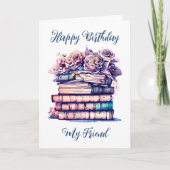 Personalisierter Geburtstag für ein Buch Karte (Vorderseite)