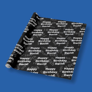 Personalisierter Geburtstag für jedes Alter und Na Geschenkpapier