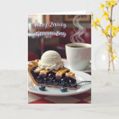 Personalisierter Geburtstag für Oma | Pie Pun Karte (Gelbe Blume)